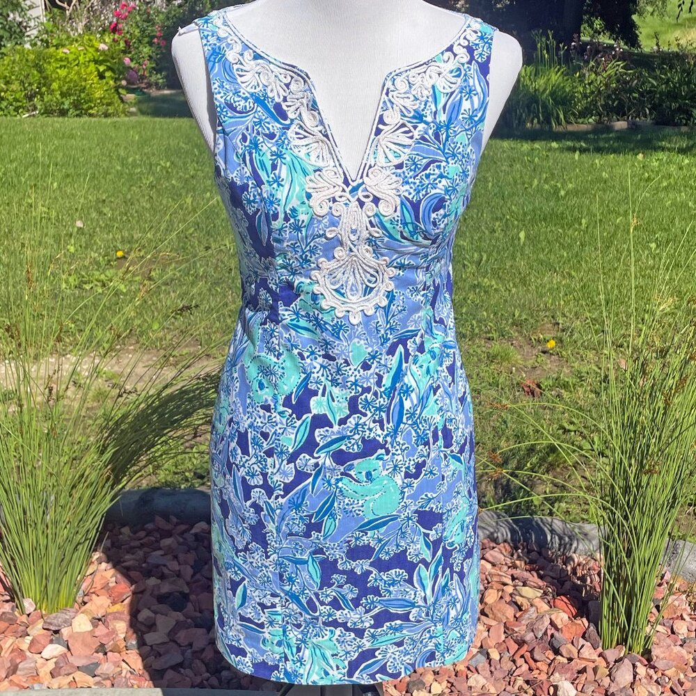 Lilly Pulitzer Gabby Shift Dres Royal Purple Koalafications